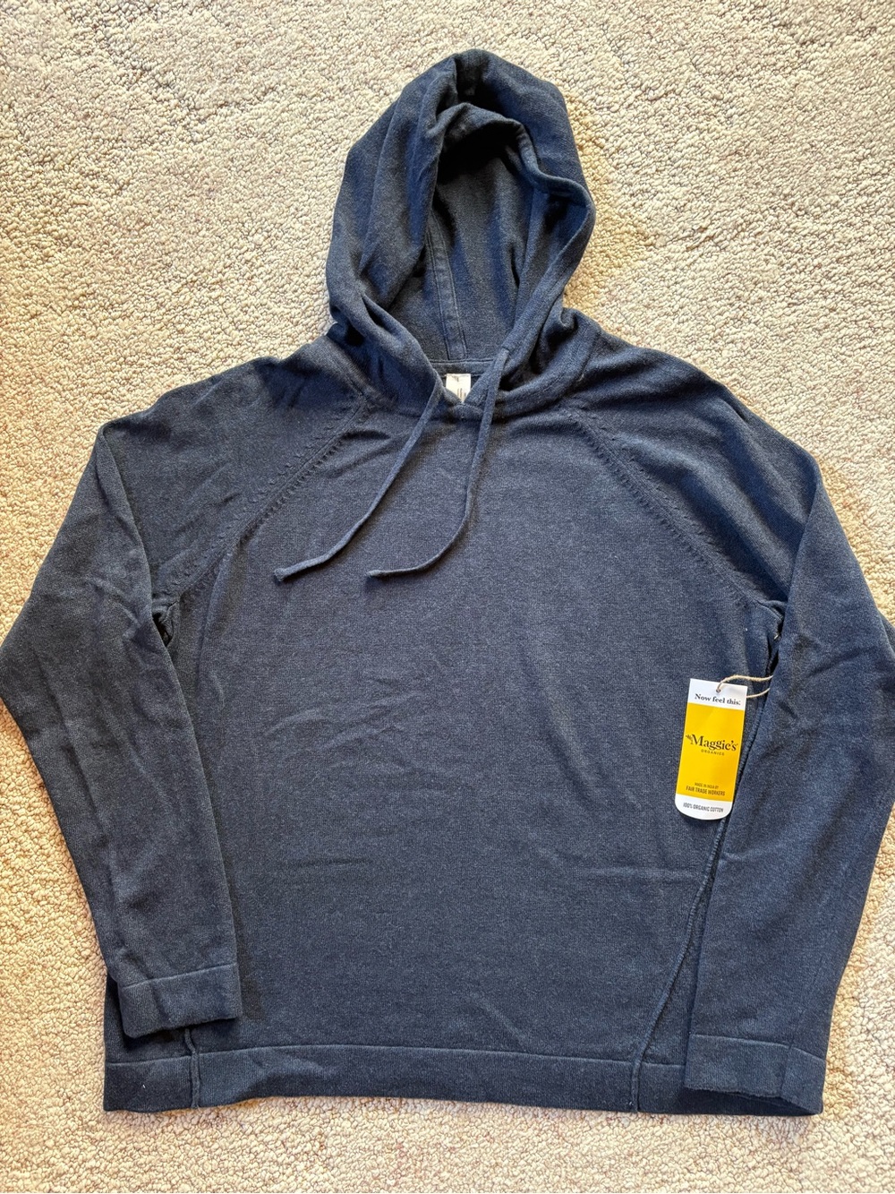 Maggies Organics Navy Sweater Hoodie
